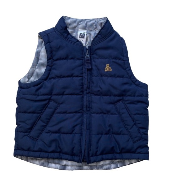 BABY GAP NAVY‎ VEST - infant puffer jacket boys - Picture 1 of 5